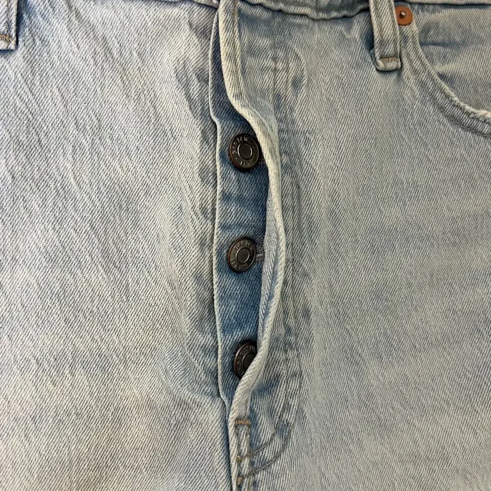 Gap Denim Womens Cheeky Shorts 12/31 Blue Light Wash Denim Cutoffs Button Fly